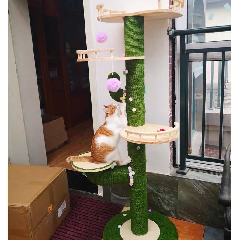 KFX-3865149 Cactus Cat Climbing Frame DIY Material Package and Finished Product Options