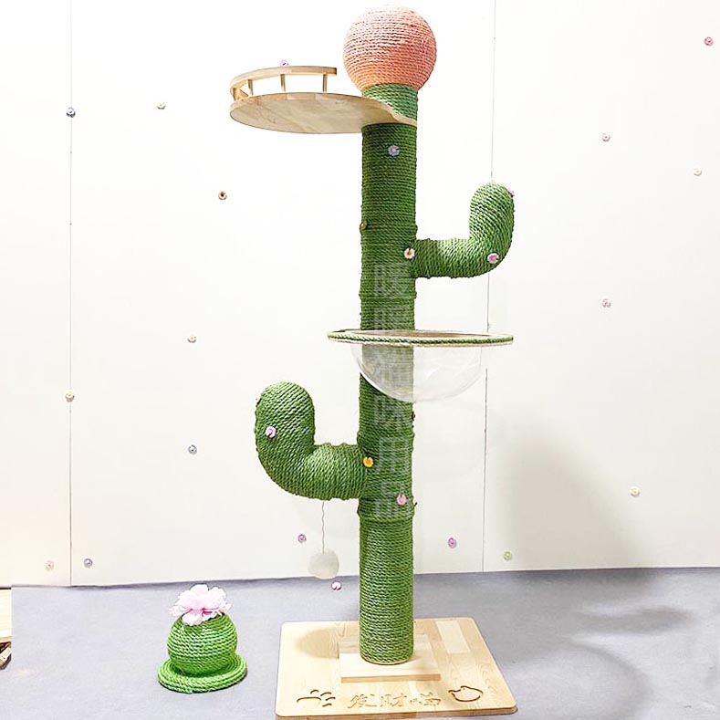 KFX-3865149 Cactus Cat Climbing Frame DIY Material Package and Finished Product Options