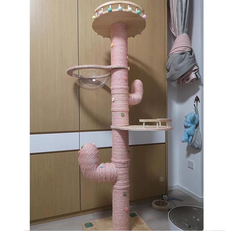 KFX-3865149 Cactus Cat Climbing Frame DIY Material Package and Finished Product Options