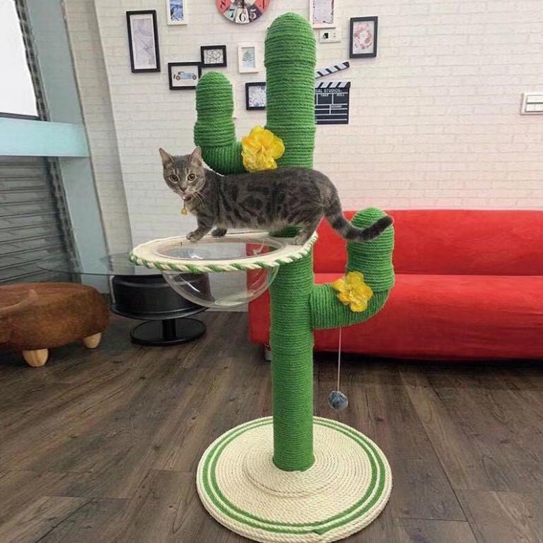 KFX-3865149 Cactus Cat Climbing Frame DIY Material Package and Finished Product Options