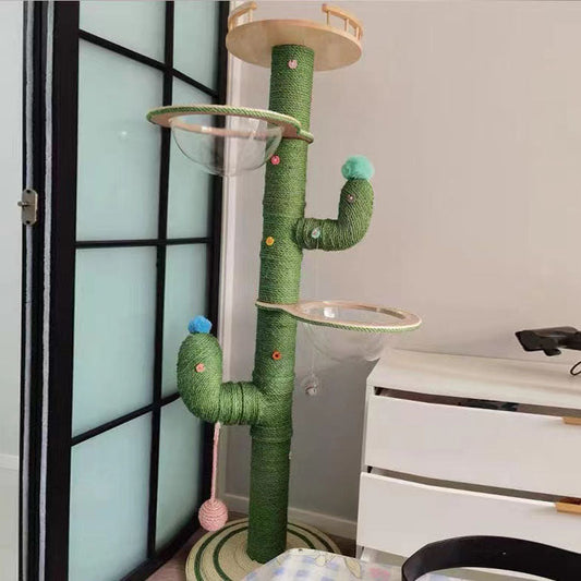 KFX-3865149 Cactus Cat Climbing Frame DIY Material Package and Finished Product Options