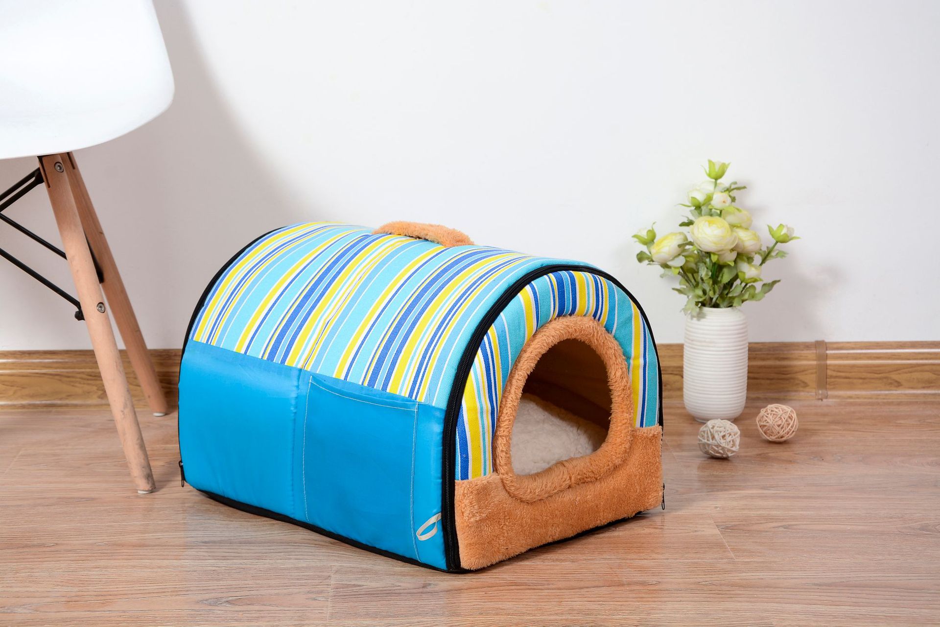KFX-3865917 Cozy Tunnel Pet House for Small Dogs - Multiple Colors Available