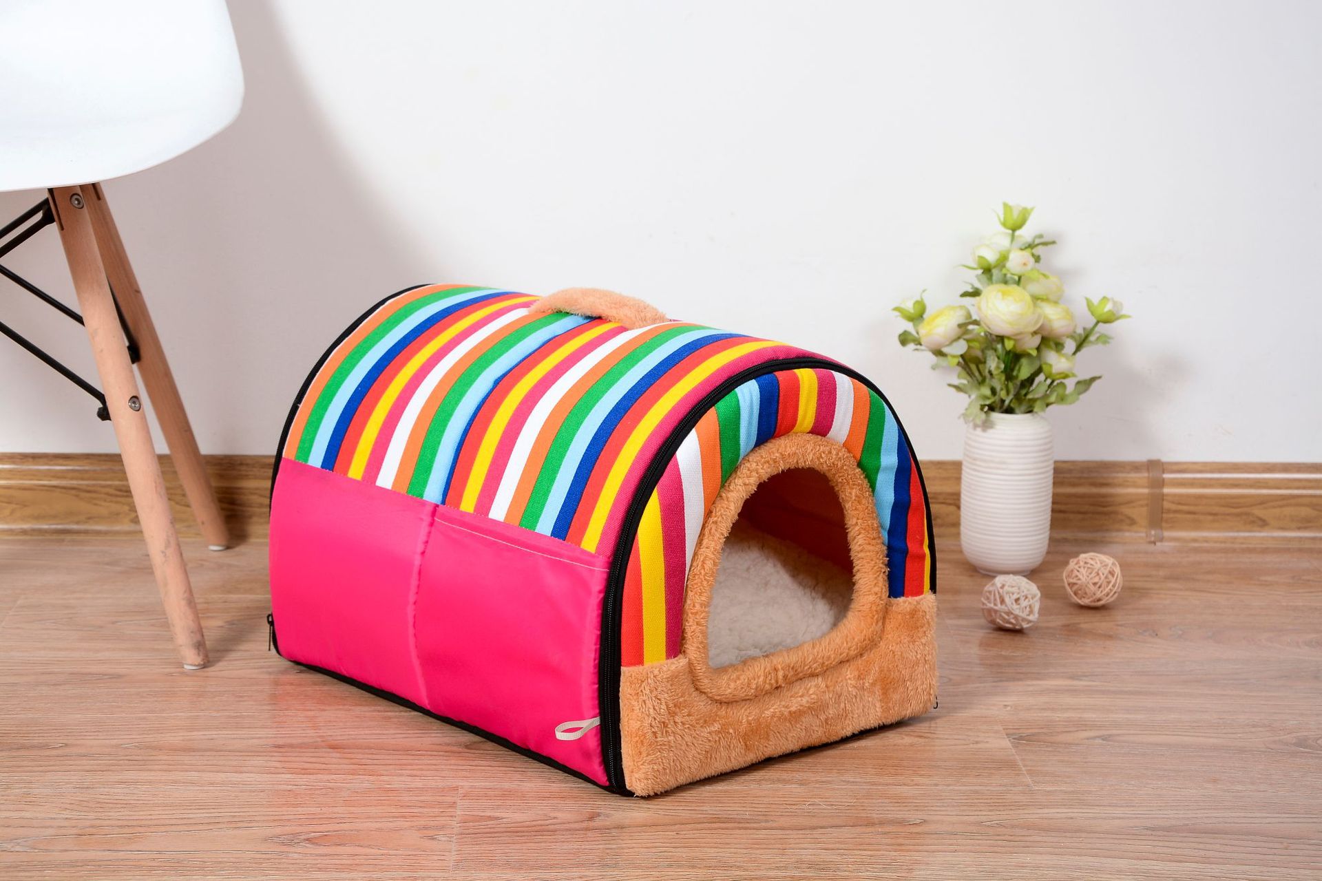 KFX-3865917 Cozy Tunnel Pet House for Small Dogs - Multiple Colors Available