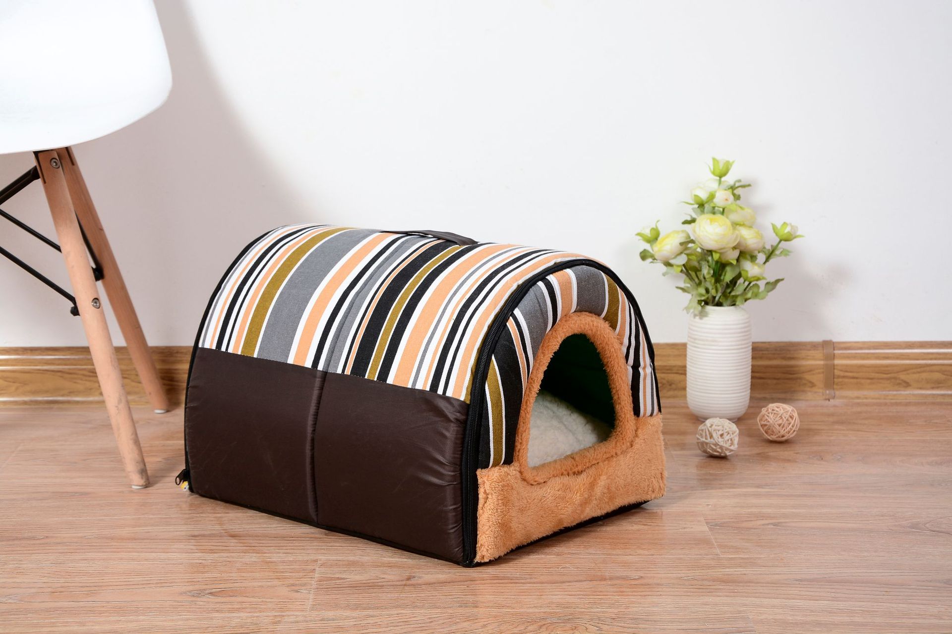 KFX-3865917 Cozy Tunnel Pet House for Small Dogs - Multiple Colors Available