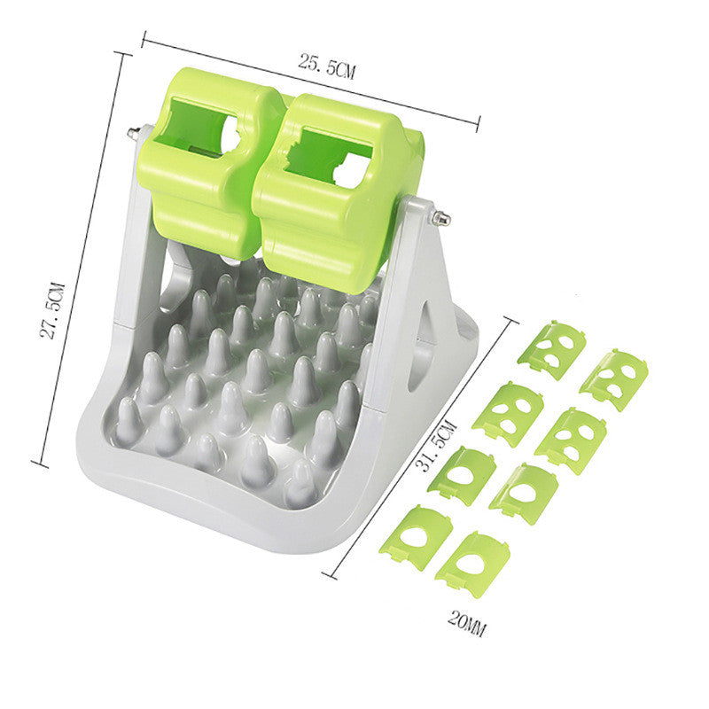 KFX-3866685 Interactive Roller Food Dispenser Toy for Cats and Dogs - Gray and Green Leaky Toy
