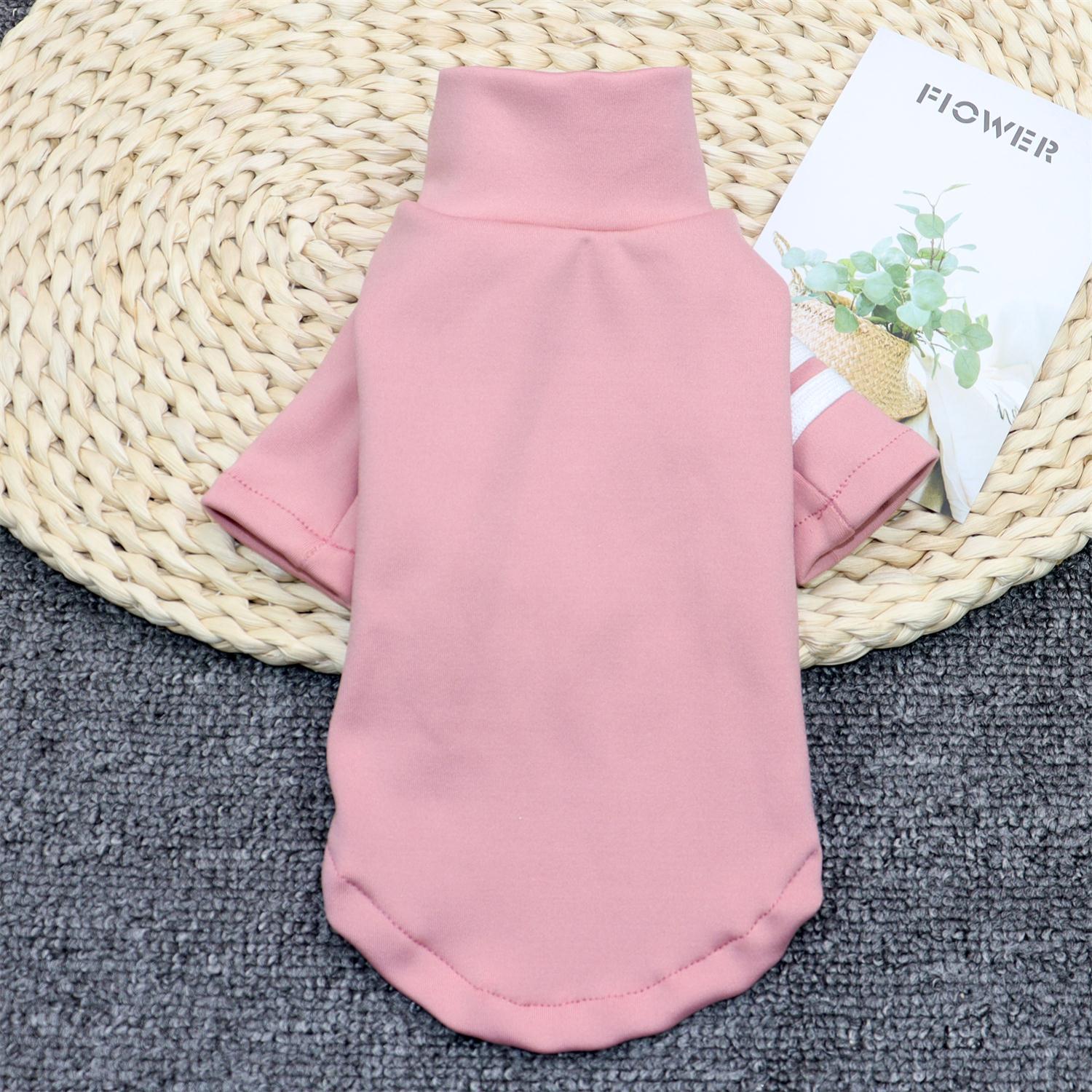 KFX-3867453 Casual Spring Pet Bottoming Shirt in Pink, Blue, and Green - Cotton, Various Sizes Available