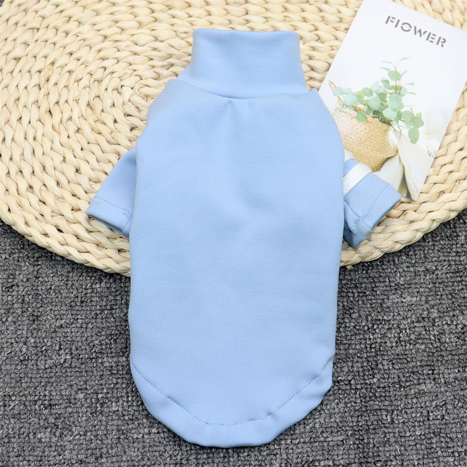 KFX-3867453 Casual Spring Pet Bottoming Shirt in Pink, Blue, and Green - Cotton, Various Sizes Available