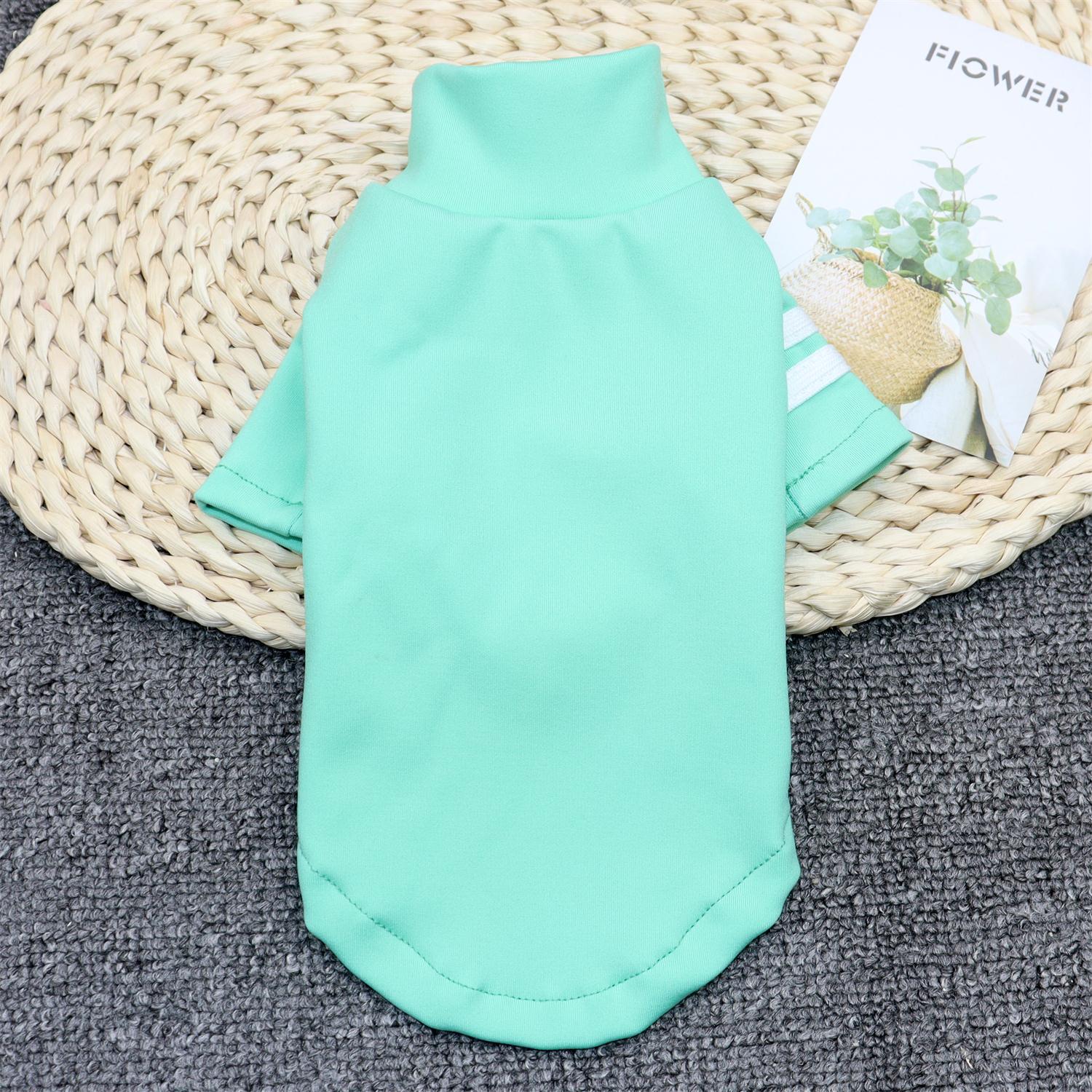 KFX-3867453 Casual Spring Pet Bottoming Shirt in Pink, Blue, and Green - Cotton, Various Sizes Available