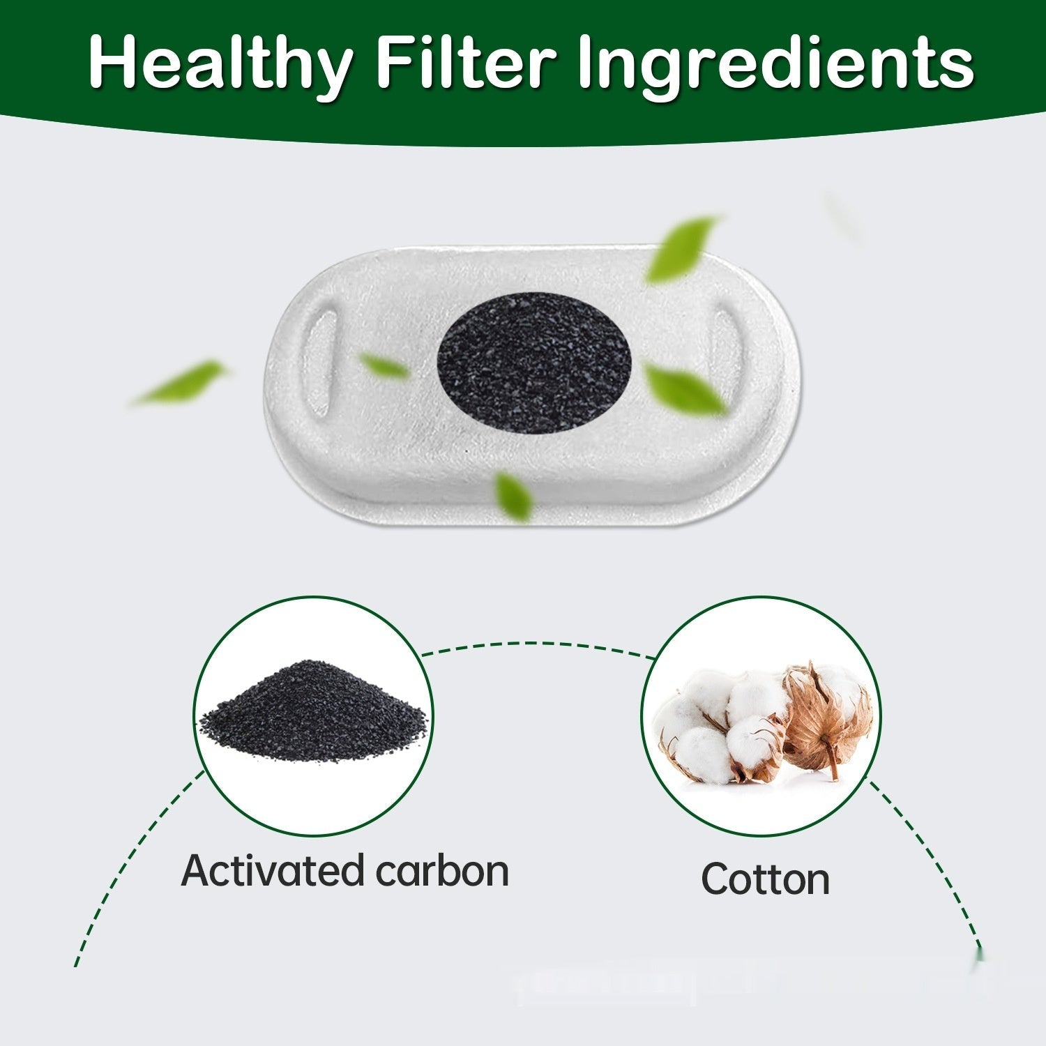KFX-3867709 Non-Woven Fabric Pet Water Dispenser Filter Element, Stainless Steel Compatible with Various Models