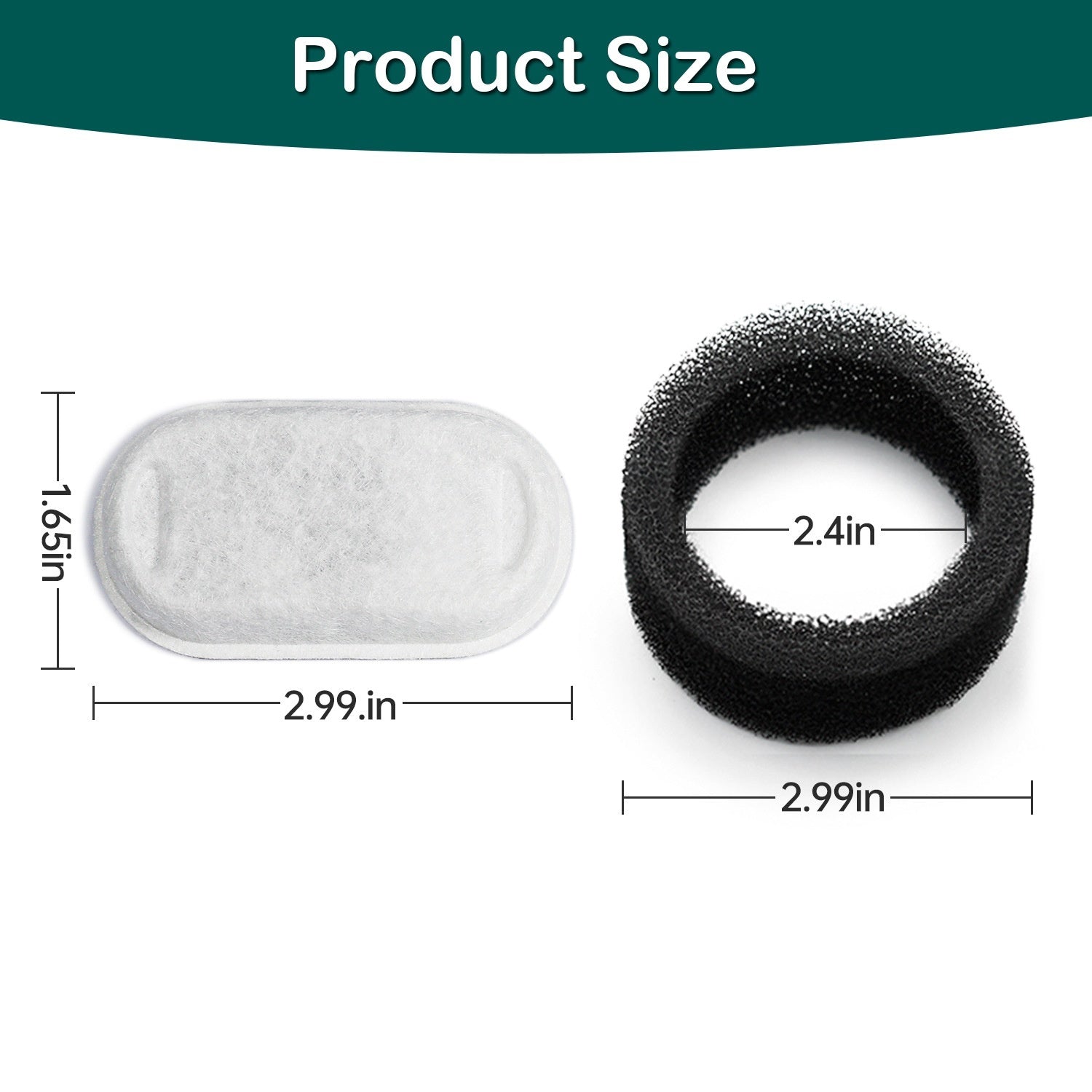 KFX-3867709 Non-Woven Fabric Pet Water Dispenser Filter Element, Stainless Steel Compatible with Various Models