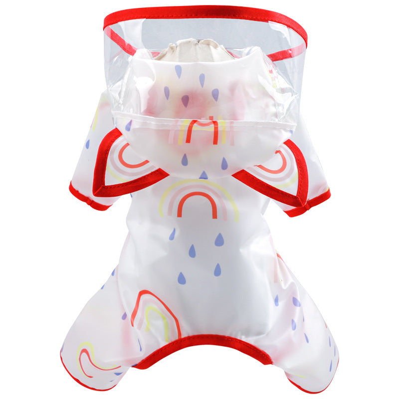 KFX-3869245 Rainbow Waterproof Poncho for Pets in Various Sizes and Colors