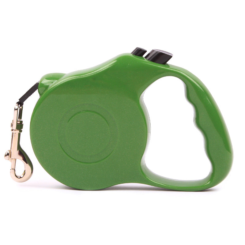 KFX-3871421 Automatic Telescopic Dog and Cat Traction Rope - Durable Nylon with Chrome-Plated Fasteners - 3M/15M Options in Multiple Colors