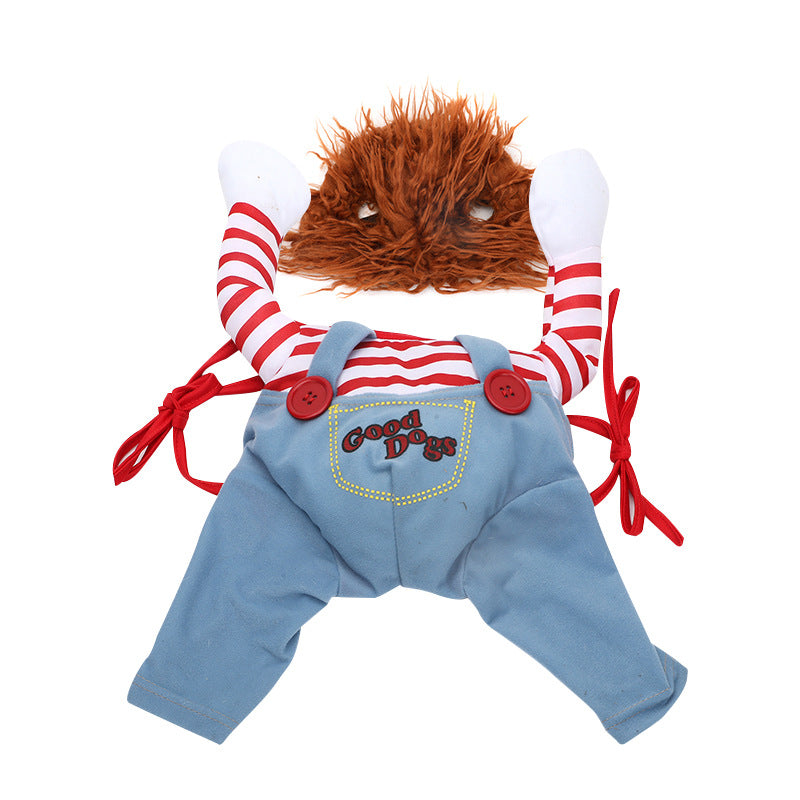 KFX-3871805 Adjustable Funny Halloween Dog Costume with Wig and Accessory for Parties