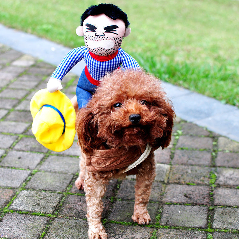 KFX-3871805 Adjustable Funny Halloween Dog Costume with Wig and Accessory for Parties