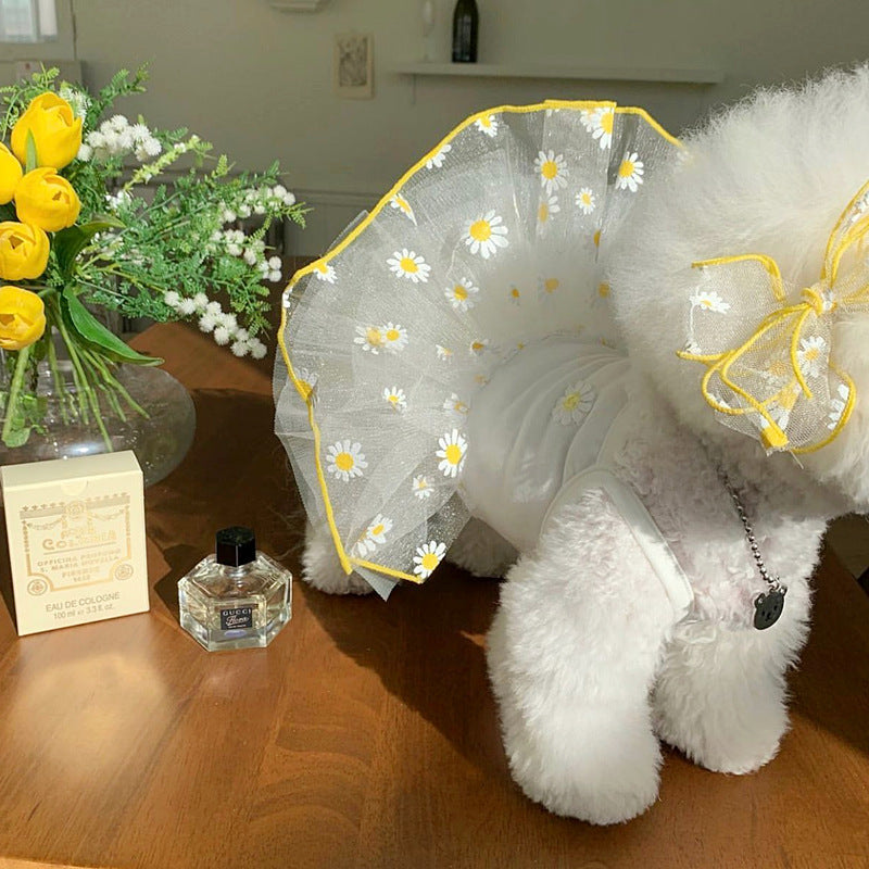 KFX-3872189 Summer Yellow Daisy Dog Apparel, Lightweight and Comfortable Sizes XS-XL