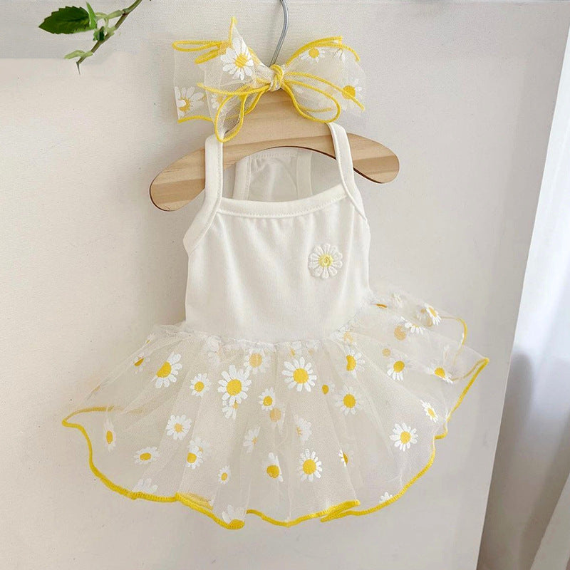 KFX-3872189 Summer Yellow Daisy Dog Apparel, Lightweight and Comfortable Sizes XS-XL