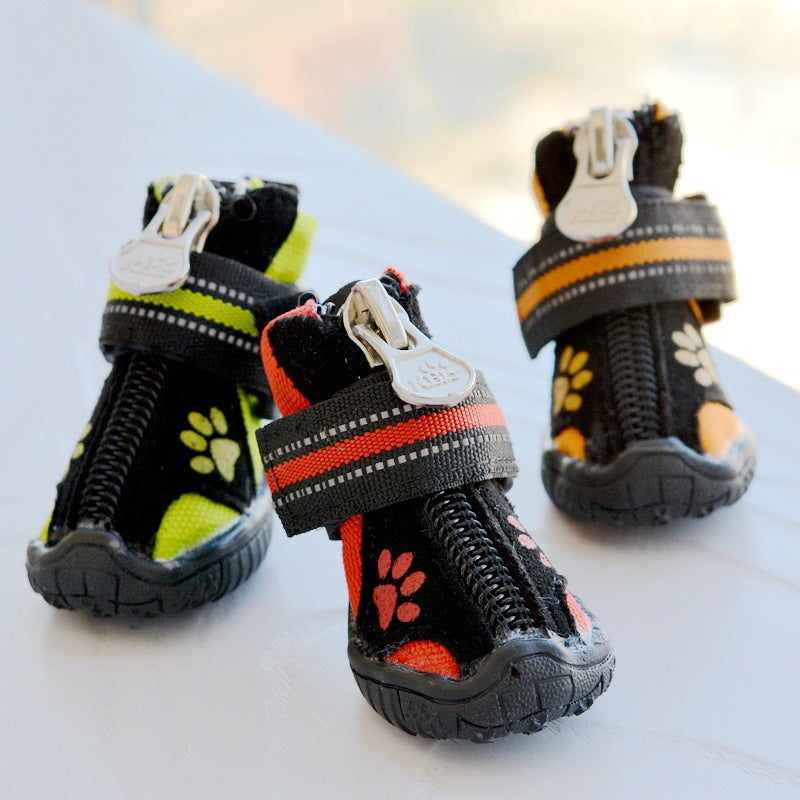 KFX-3874237 Comfortable Waterproof Suede Cotton Shoes for Medium and Large Dogs - Non-Slip and Warm
