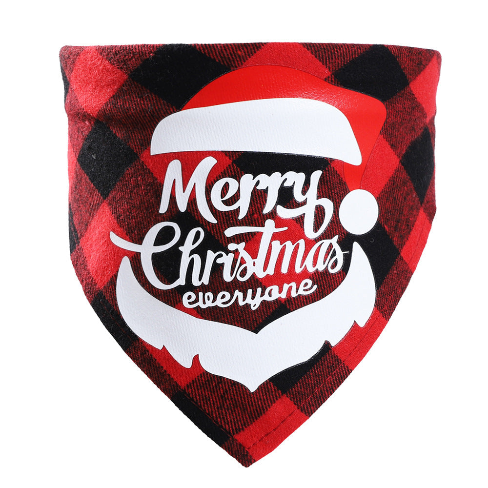 KFX-3875005 Plaid Dog Triangle Bandana Towel for Winter – Cotton Material, Available in Multiple Color Options