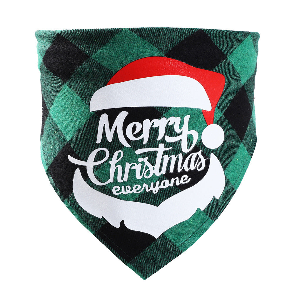 KFX-3875005 Plaid Dog Triangle Bandana Towel for Winter – Cotton Material, Available in Multiple Color Options
