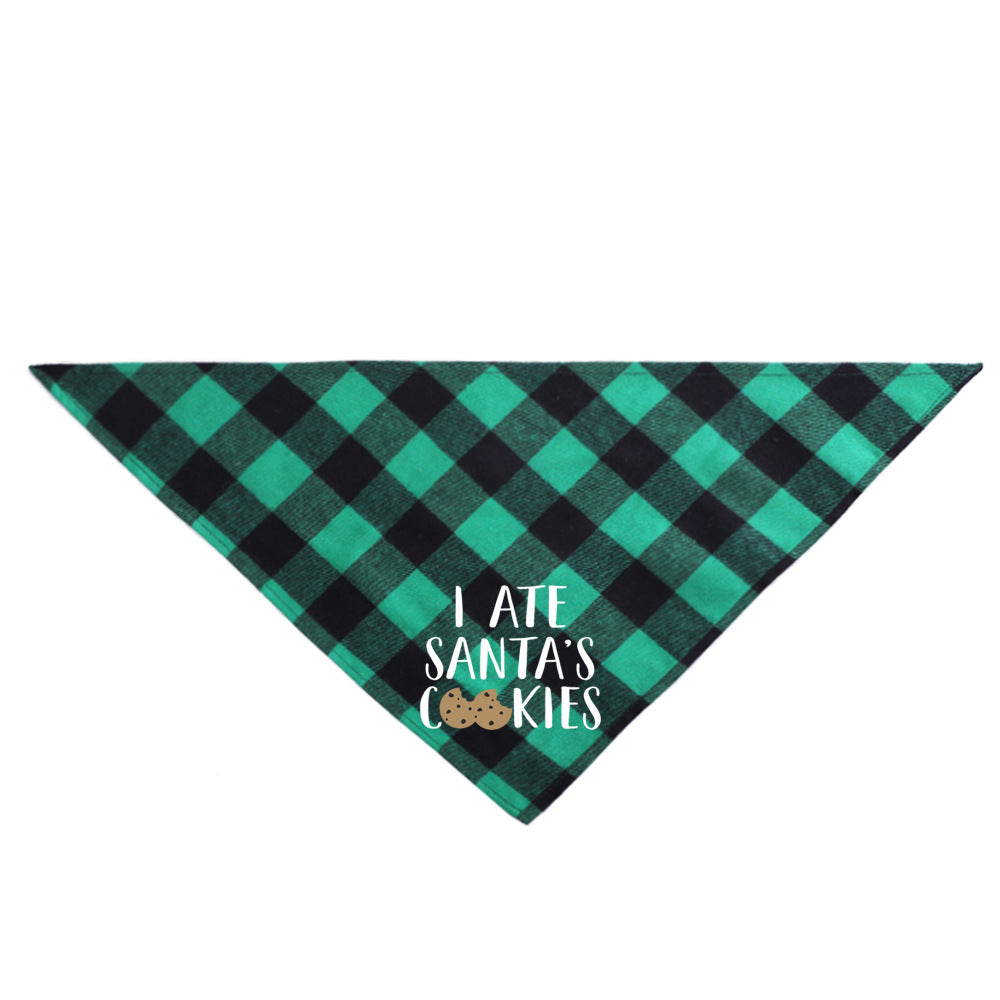 KFX-3875005 Plaid Dog Triangle Bandana Towel for Winter – Cotton Material, Available in Multiple Color Options