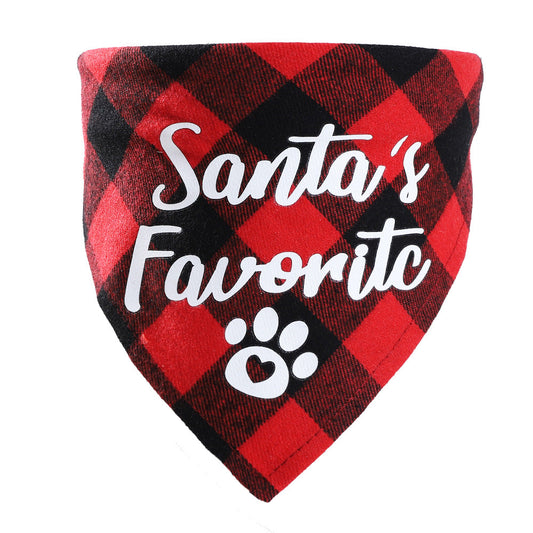 KFX-3875005 Plaid Dog Triangle Bandana Towel for Winter – Cotton Material, Available in Multiple Color Options