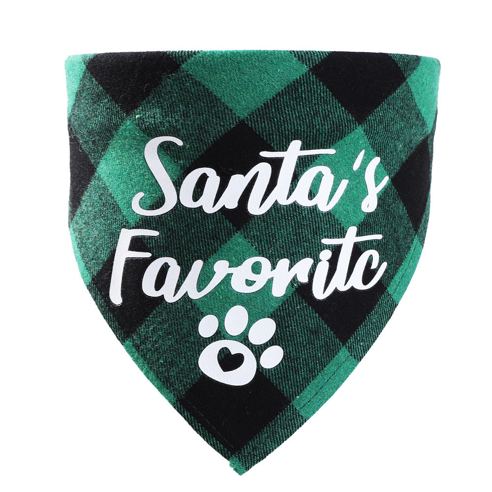 KFX-3875005 Plaid Dog Triangle Bandana Towel for Winter – Cotton Material, Available in Multiple Color Options