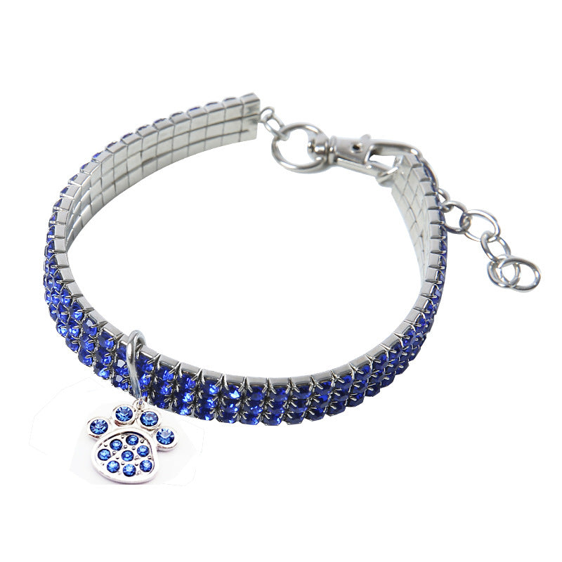 KFX-3875389 Cartoon Crystal Elastic Pet Collar for All Seasons - Perfect for Every Celebration
