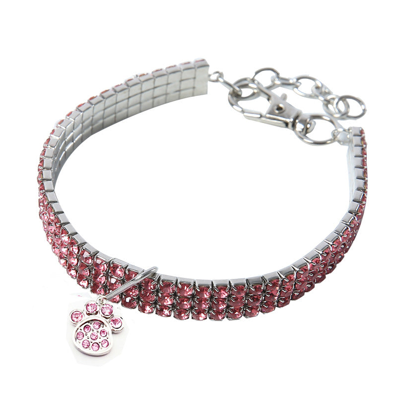 KFX-3875389 Cartoon Crystal Elastic Pet Collar for All Seasons - Perfect for Every Celebration