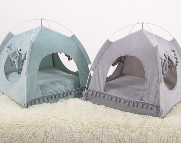 KFX-3877437 Cozy Bite-Resistant Flannel Nest House for Small Pets
