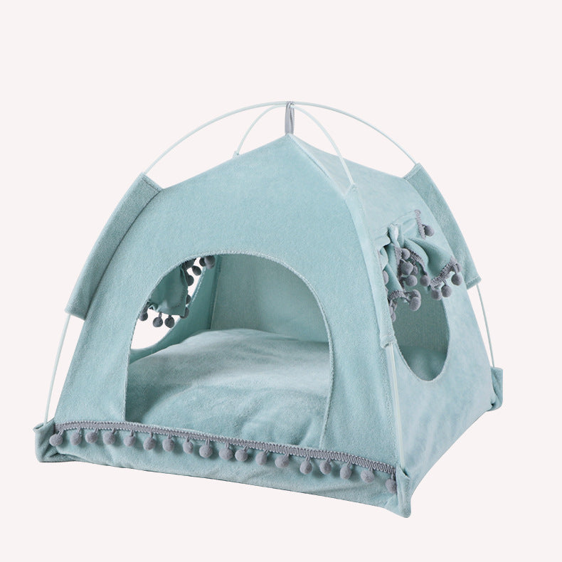 KFX-3877437 Cozy Bite-Resistant Flannel Nest House for Small Pets