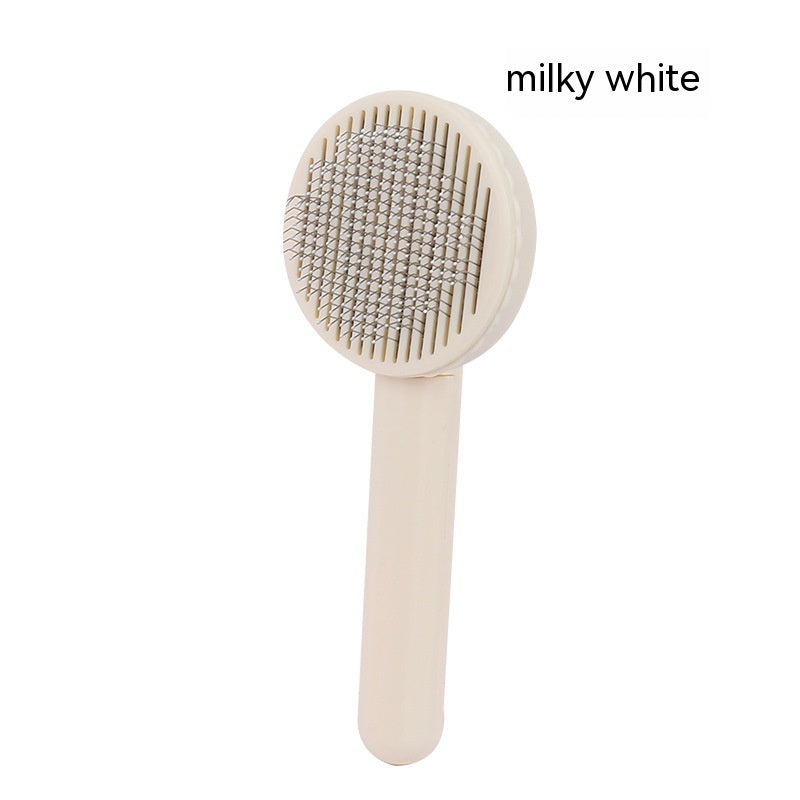 KFX-3878973 Self-Cleaning Round Head Pet Comb for Dogs - Available in Multiple Colors