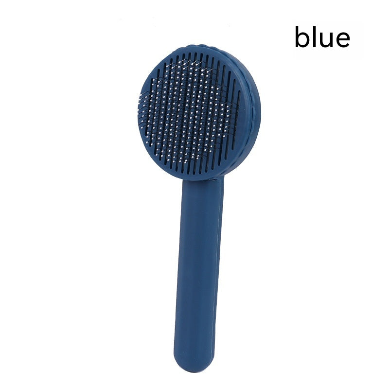KFX-3878973 Self-Cleaning Round Head Pet Comb for Dogs - Available in Multiple Colors