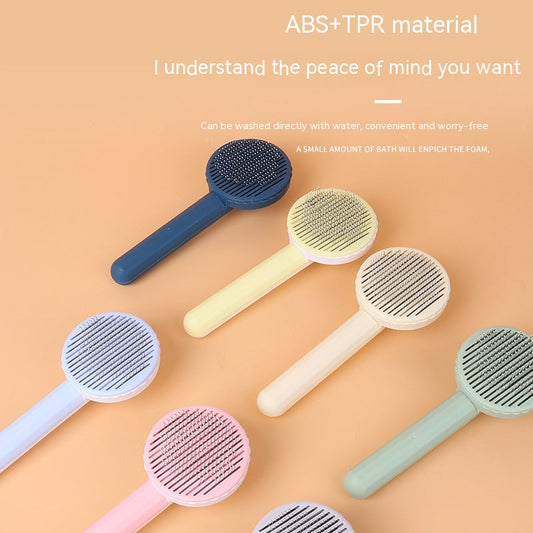 KFX-3878973 Self-Cleaning Round Head Pet Comb for Dogs - Available in Multiple Colors