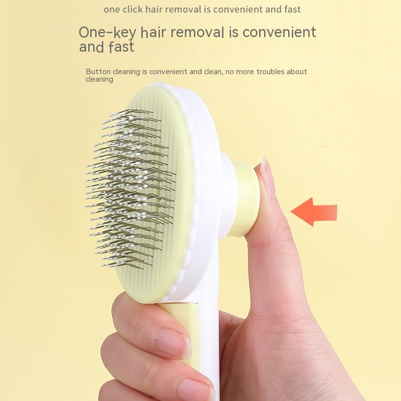 KFX-3878973 Self-Cleaning Round Head Pet Comb for Dogs - Available in Multiple Colors