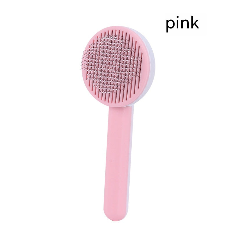 KFX-3878973 Self-Cleaning Round Head Pet Comb for Dogs - Available in Multiple Colors
