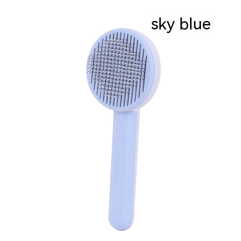KFX-3878973 Self-Cleaning Round Head Pet Comb for Dogs - Available in Multiple Colors