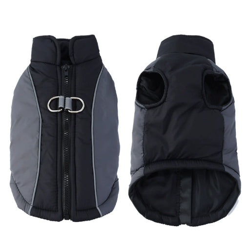KFX-3882813 Reflective Pet Coat for Autumn and Winter - Thickened Warm Contrast Color Shell