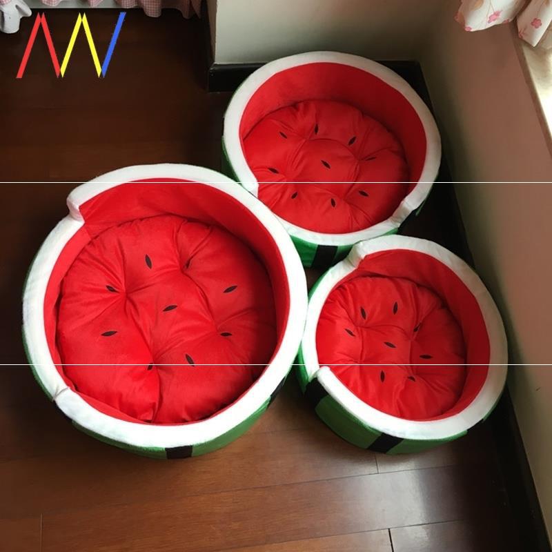 KFX-3883197 Cozy Cloth Pet Bed with Anti-Slip Options in Vibrant Orange and Fruit Designs