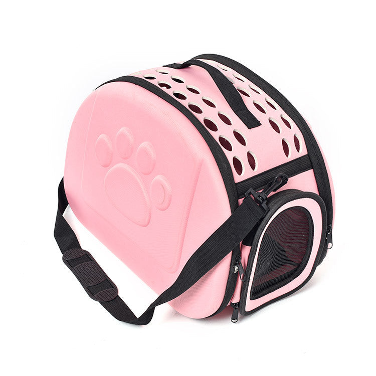 KFX-3885373 Foldable Portable Pet Cage for Small and Medium Dogs - Pink, Beige, Gray - Lightweight EVA Foam Design