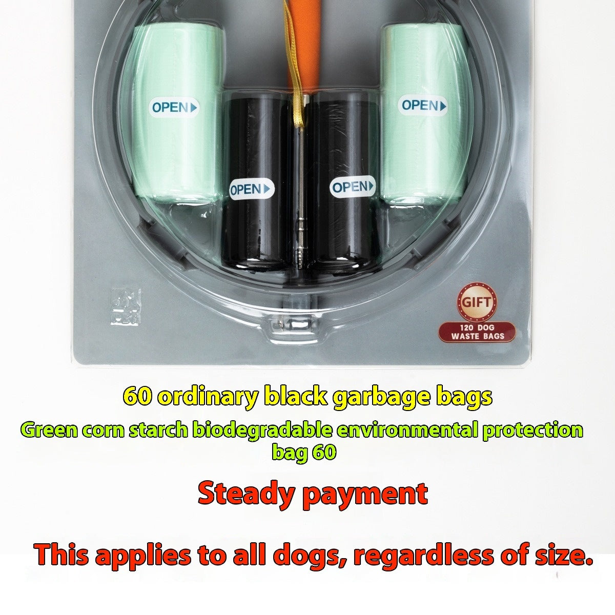 KFX-3886909 Second Generation Dog Pooper Scooper with Free Bags and Leash - Eco-Friendly Options Available