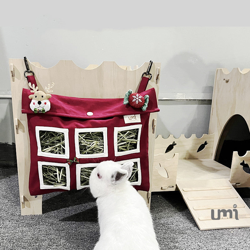 KFX-3887293 Large Capacity Cotton Canvas Straw Bag for Pets - Durable Design with Enhanced Bite Resistance