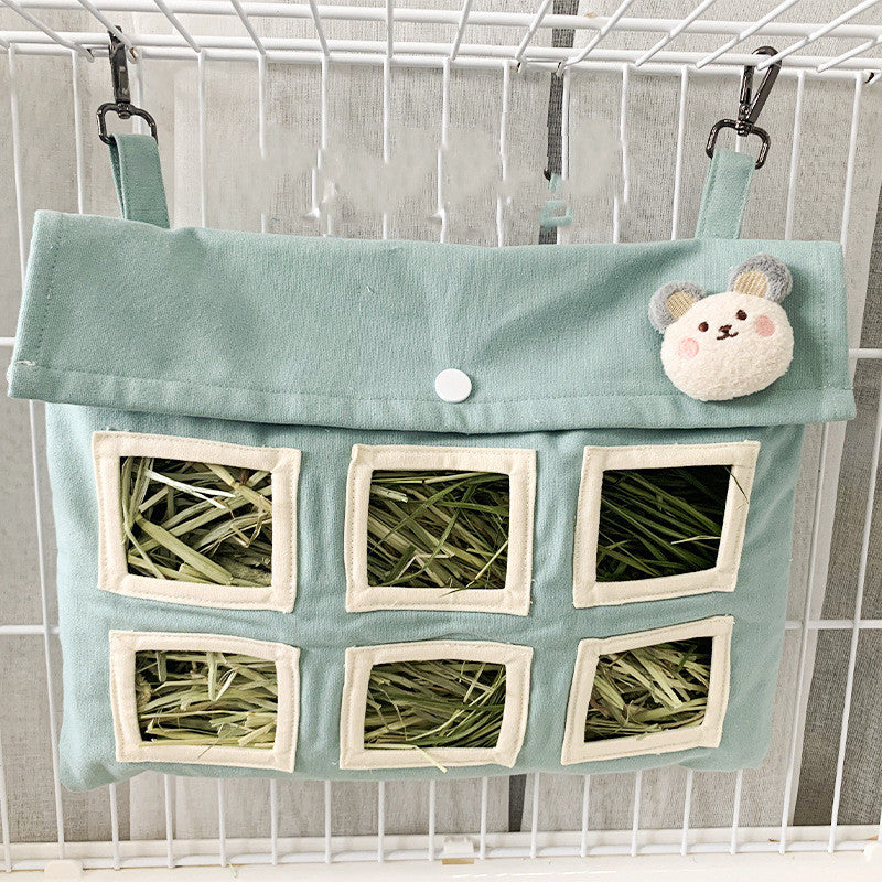 KFX-3887293 Large Capacity Cotton Canvas Straw Bag for Pets - Durable Design with Enhanced Bite Resistance