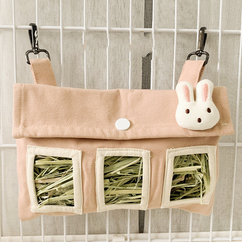 KFX-3887293 Large Capacity Cotton Canvas Straw Bag for Pets - Durable Design with Enhanced Bite Resistance