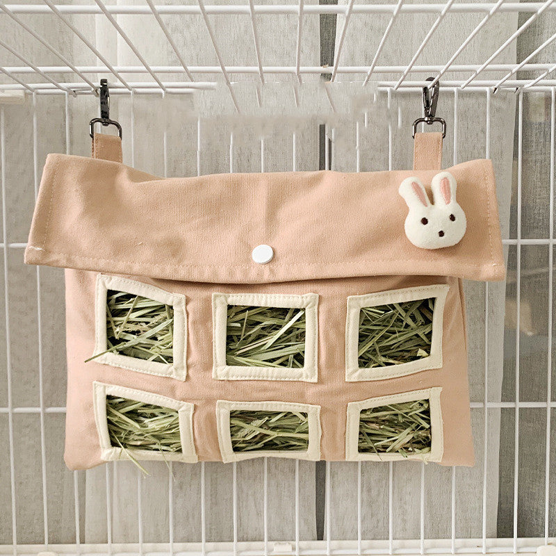 KFX-3887293 Large Capacity Cotton Canvas Straw Bag for Pets - Durable Design with Enhanced Bite Resistance