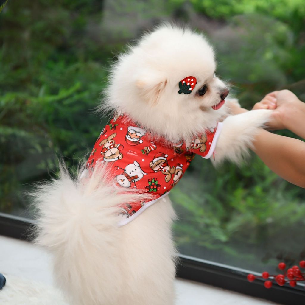 KFX-3887677 Universal White Polyester Pet Clothing for Cats and Dogs in European and American Style