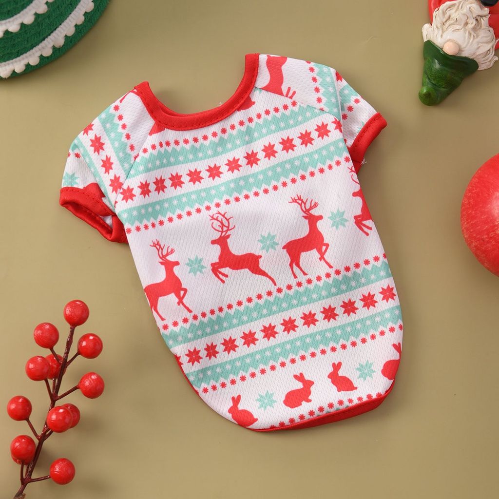 KFX-3887677 Universal White Polyester Pet Clothing for Cats and Dogs in European and American Style