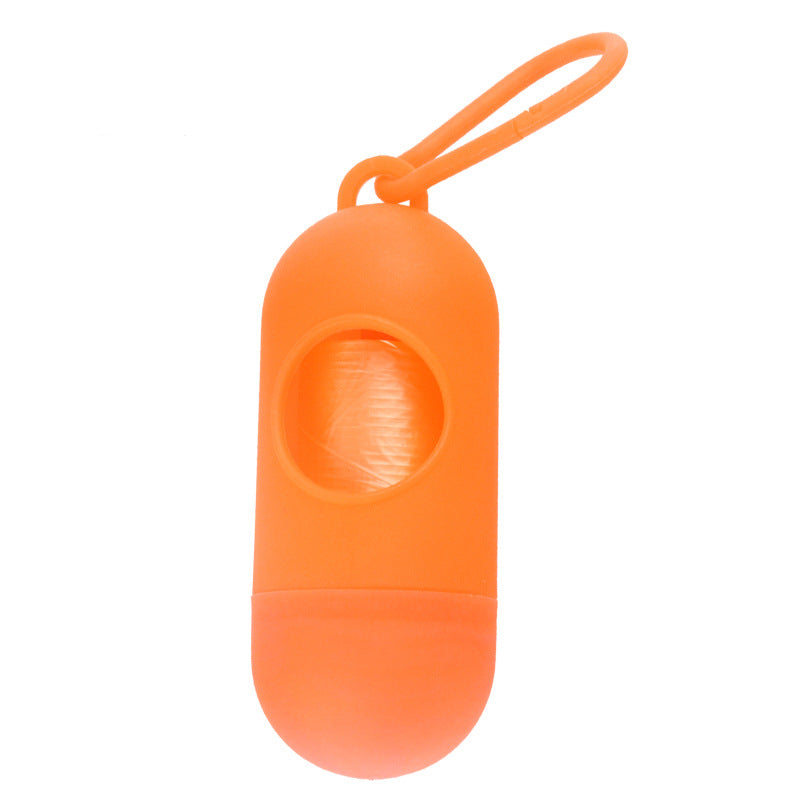 KFX-3890365 Portable Dog Waste Bag Dispenser with Adjustable Velcro Hook for Easy Carrying