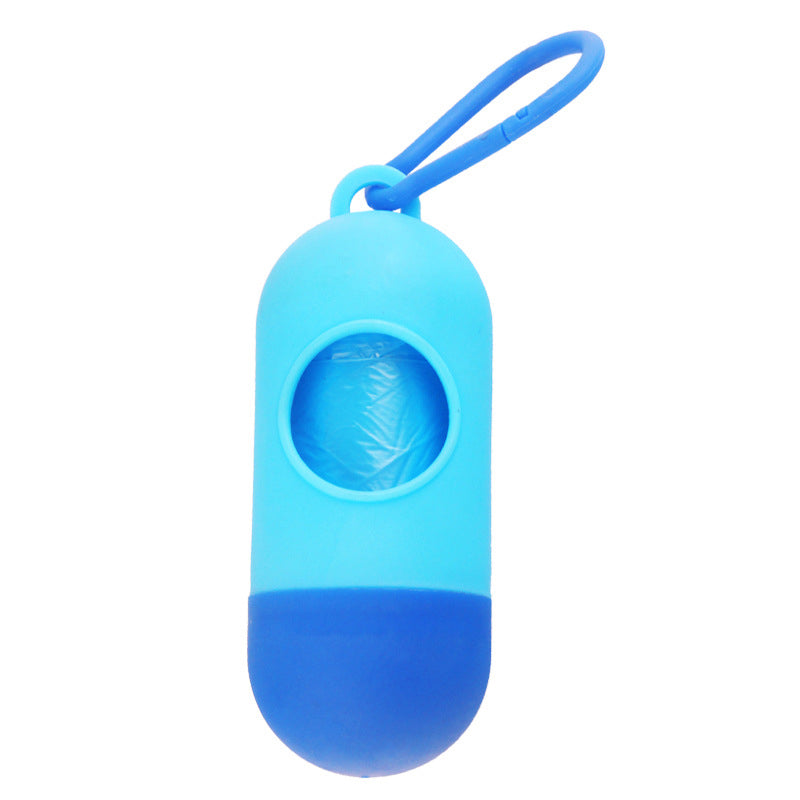 KFX-3890365 Portable Dog Waste Bag Dispenser with Adjustable Velcro Hook for Easy Carrying