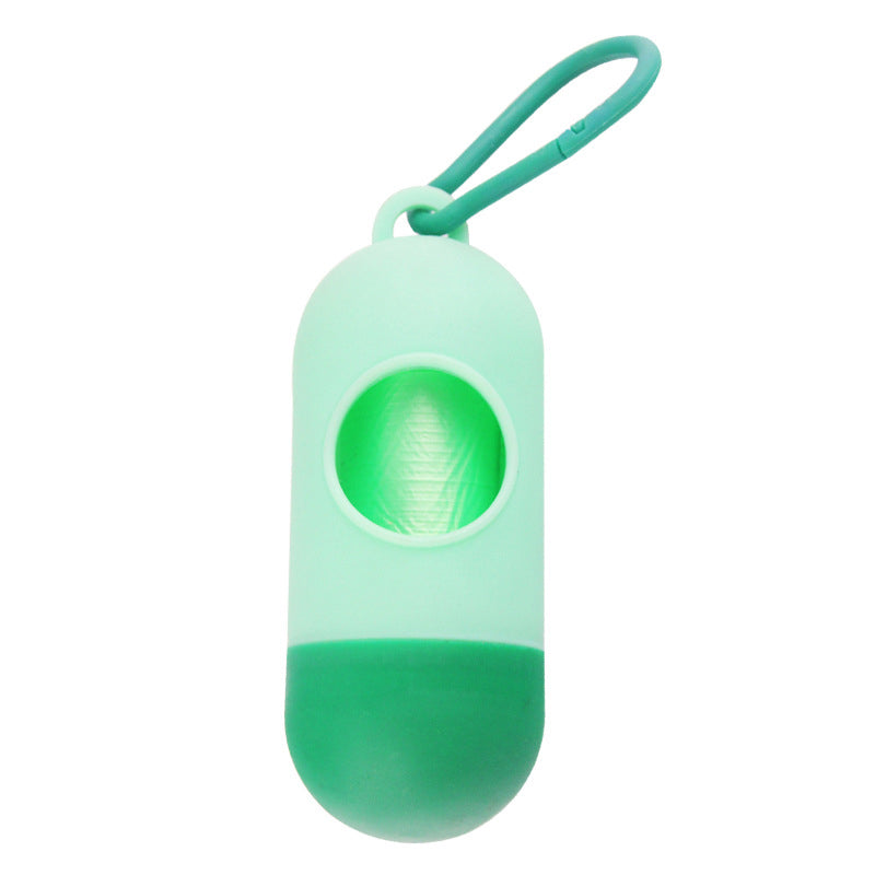 KFX-3890365 Portable Dog Waste Bag Dispenser with Adjustable Velcro Hook for Easy Carrying