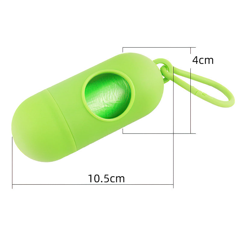 KFX-3890365 Portable Dog Waste Bag Dispenser with Adjustable Velcro Hook for Easy Carrying